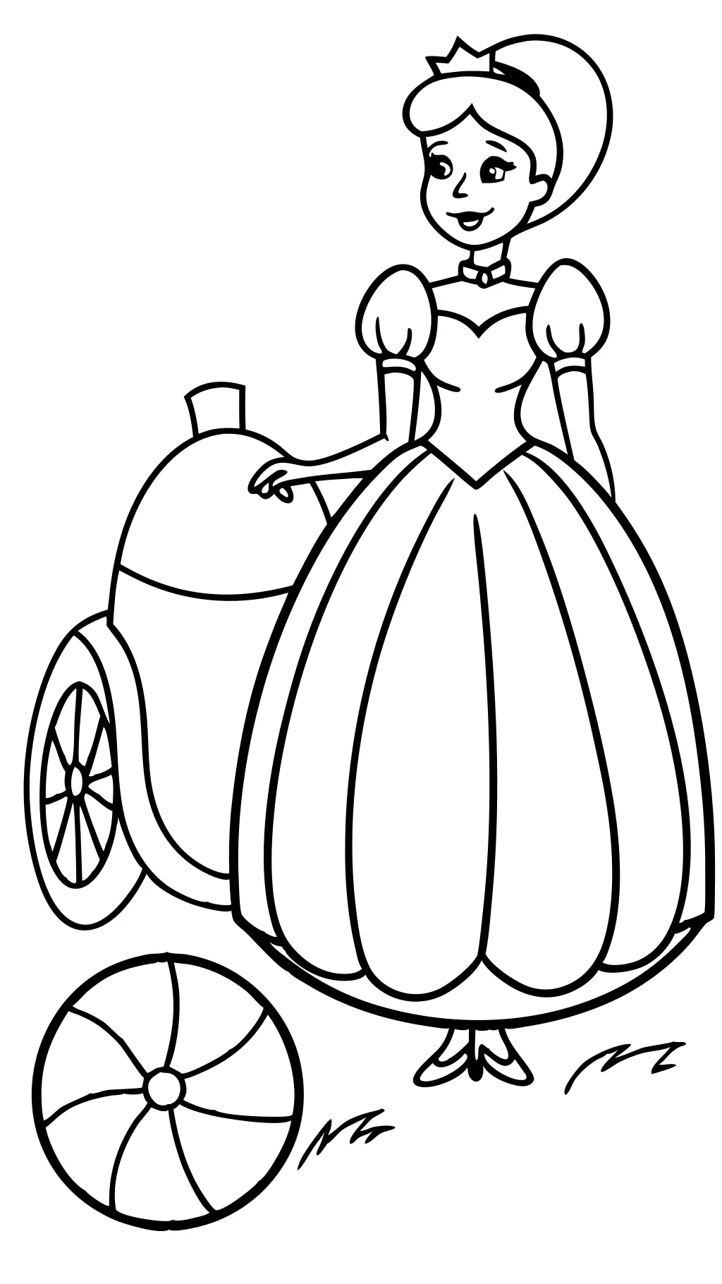 easy cinderella coloring pages